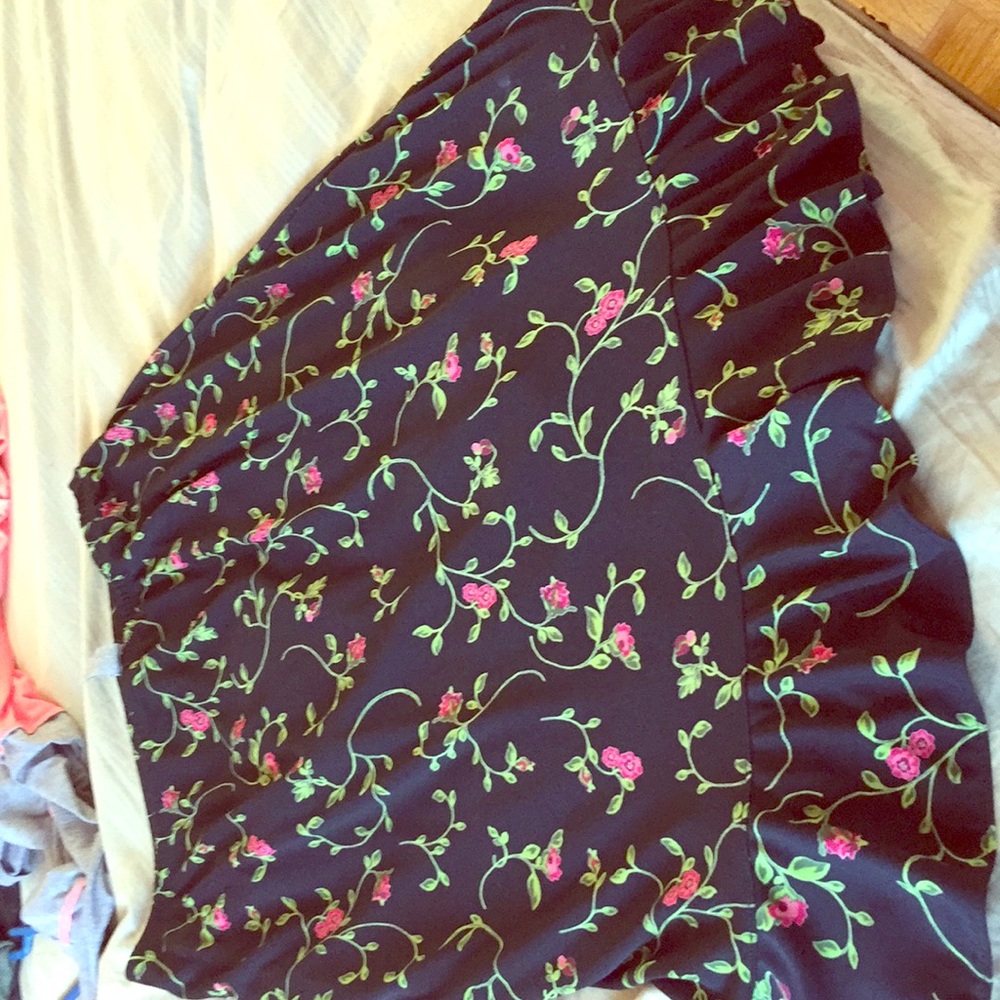 Long flows flower skirt